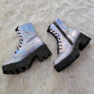 Current Mood Holographic Boots